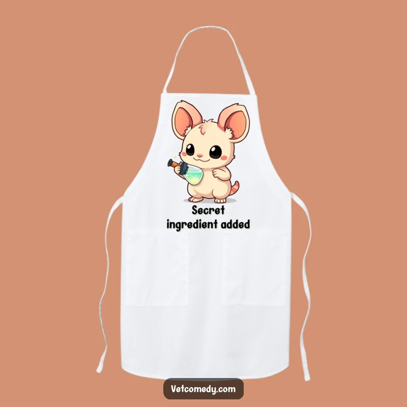 Funny Curious Creature Apron: Whimsical Syringe Kitchenwear