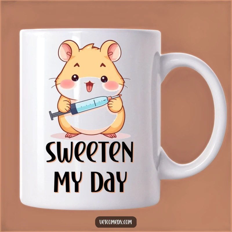 Funny Hamster Doctor Lollipop Mug - Cheerful Medic Giving Sweet Treat - Hilarious Pet Gift