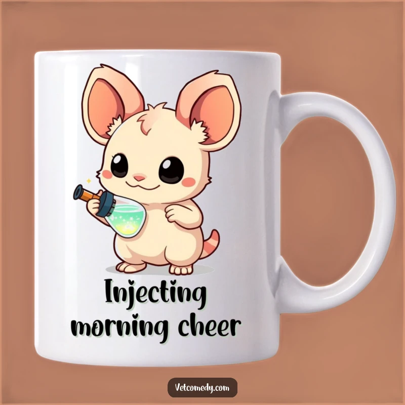Funny Curious Creature Mug: Whimsical Syringe Gift for Amusing Personalities