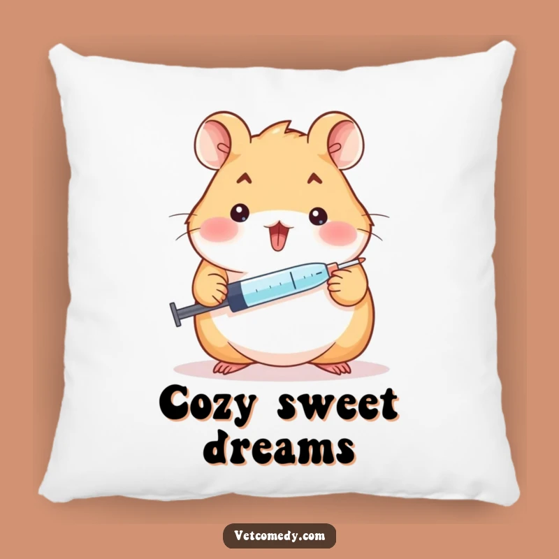 Funny Hamster Doctor Pillow - Cuddly Cheerful Medic Comfort - Cute Pet Decor Gift