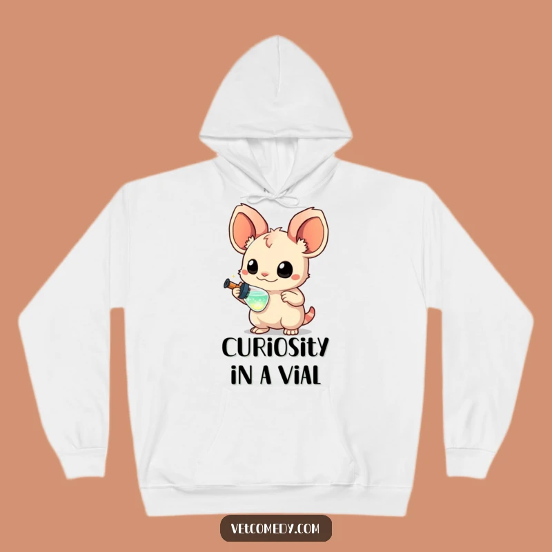 Funny Curious Creature Hoodie: Cozy Whimsical Syringe Sweatshirt