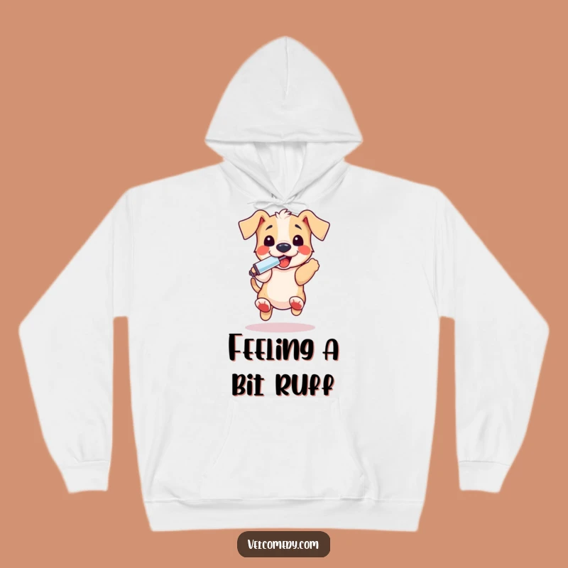 Funny Puppy Thermometer Hoodie - Cozy & Playful Pup - Perfect Warm Pet Lover Gift