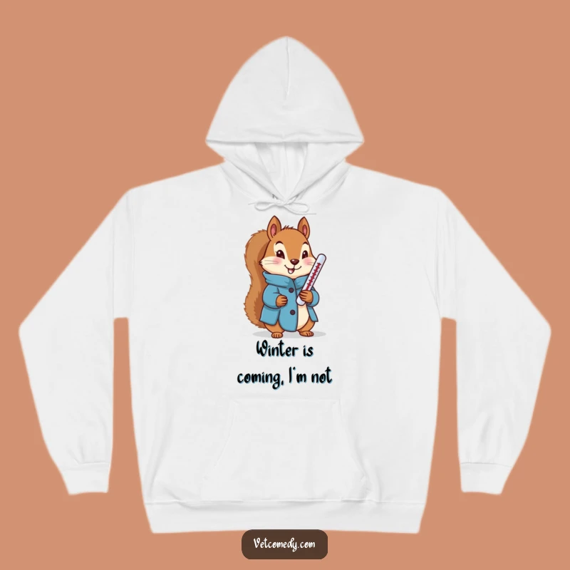 Funny Squirrel Doctor Hoodie: Determined Blue Coat Squirrel Thermometer, Great Funny Gift