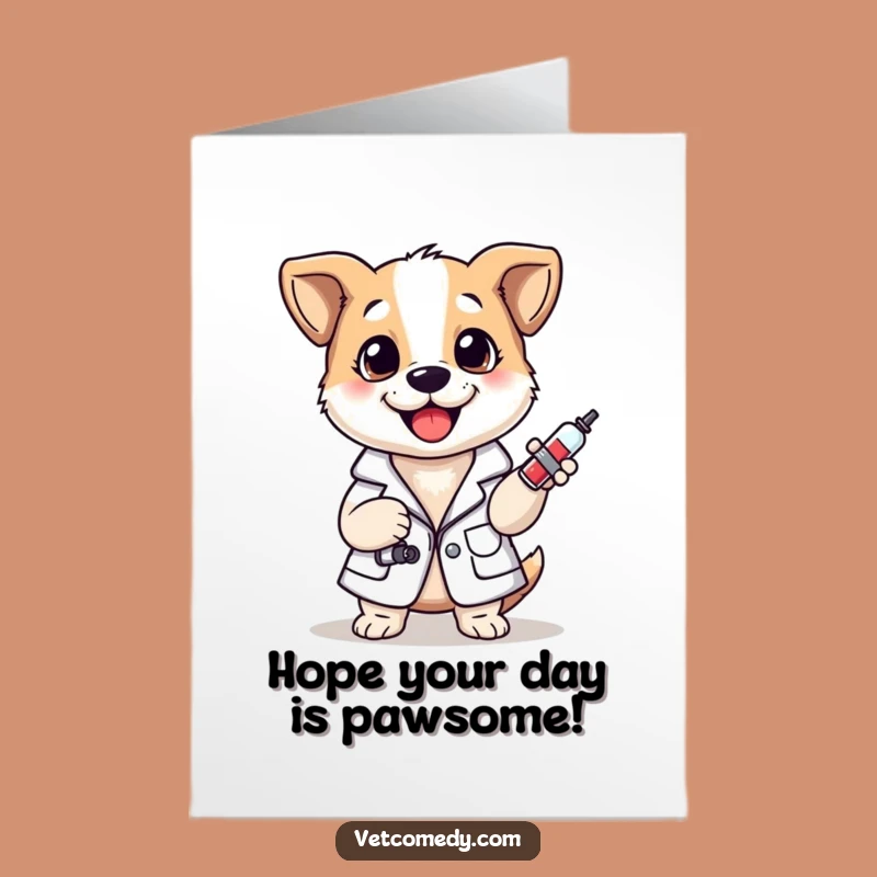 Free Printable Birthday Card: Funny Dog Vet Humor Downloadable Greeting, Perfect for Dog Lovers