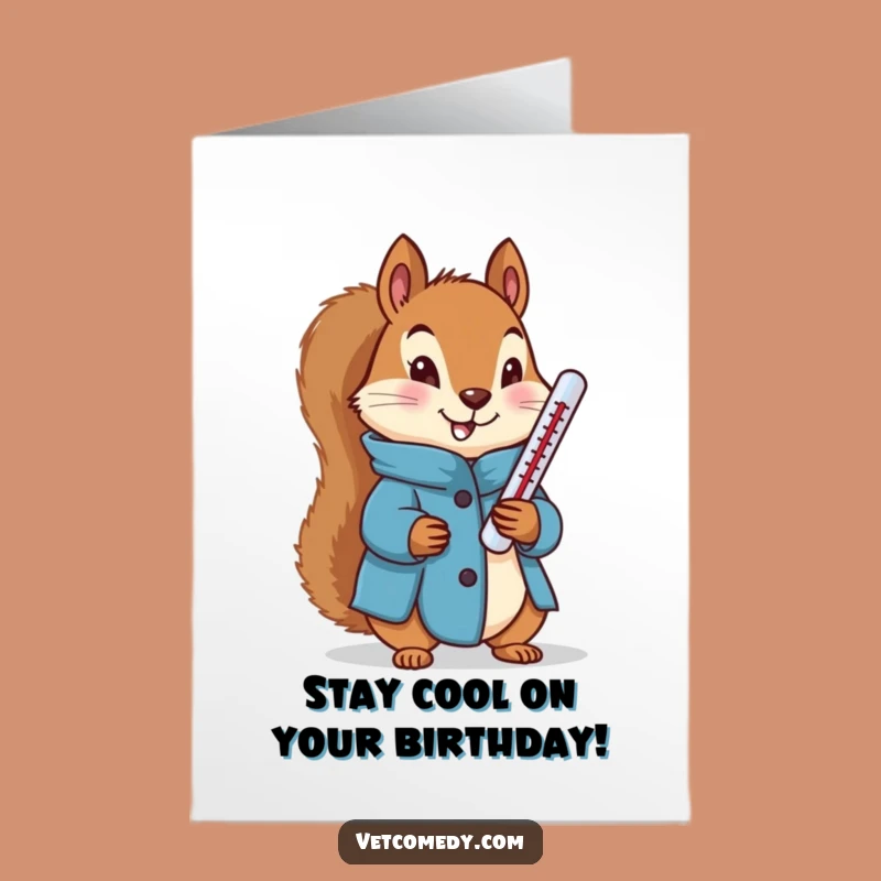 Free Printable Birthday Card: Funny Squirrel Doctor Humor Downloadable Greeting, Perfect for Feeling Better