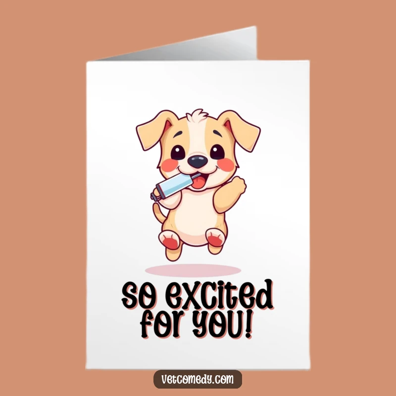 Free Printable Puppy Congratulations Card: Funny DIY Downloadable Gift for Big News