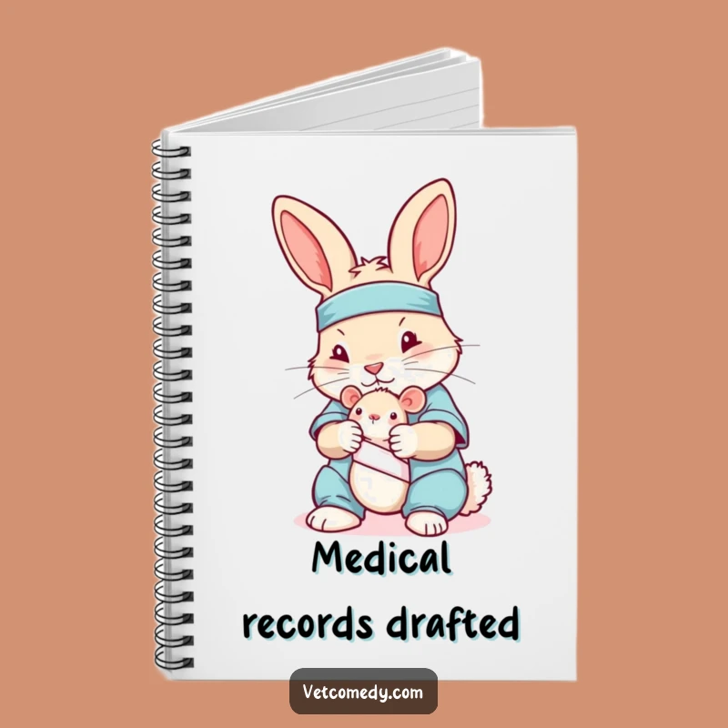 Funny Rabbit Nurse Notebook: Playful Scrubs Bunny Toy Mouse Journal, Handy Funny Gift