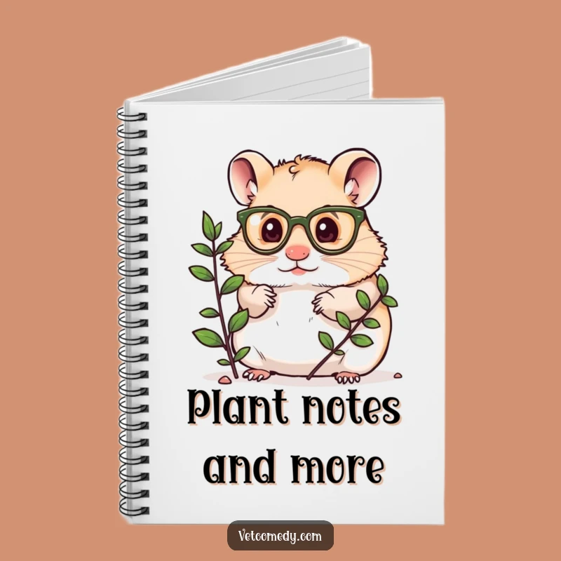 Funny Hamster Scientist Notebook: Tiny Glasses Hamster Plant Explorer Journal, Funny Gift