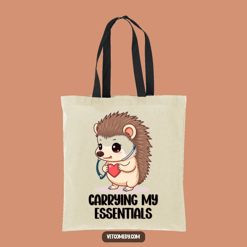 Funny Hedgehog Doctor Tote Bag - Carry Your Essentials With A Determined Heart - Ideal Vet Gift